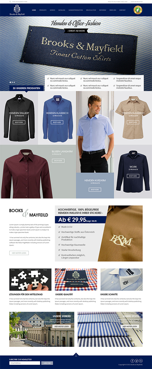 Landing Page Design by RupalTechno for santaFeTex GmbH | Design #6062123