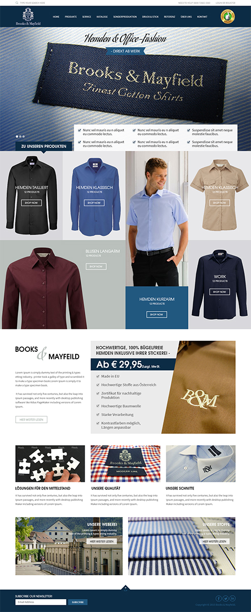 Landing Page Design by RupalTechno for santaFeTex GmbH | Design #6062136