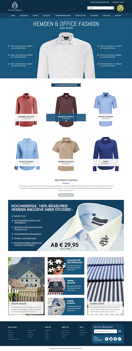 Landing Page Design by RupalTechno for santaFeTex GmbH | Design #6062139