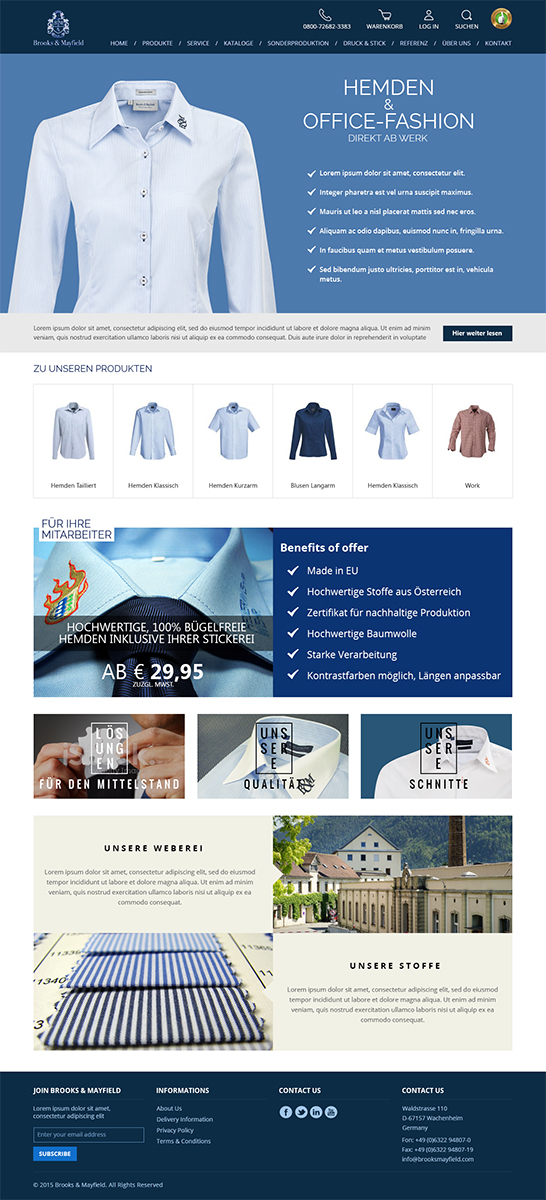 Diseño de Página de Aterrizaje por RupalTechno para santaFeTex GmbH | Diseño #6062233