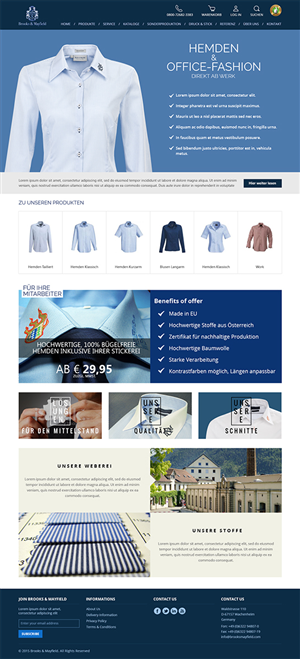 Landing Page Design by RupalTechno for santaFeTex GmbH | Design: #6062233