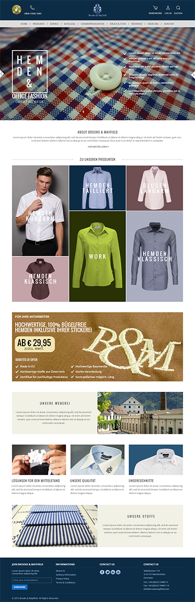 Landing Page Design by RupalTechno for santaFeTex GmbH | Design #6079644