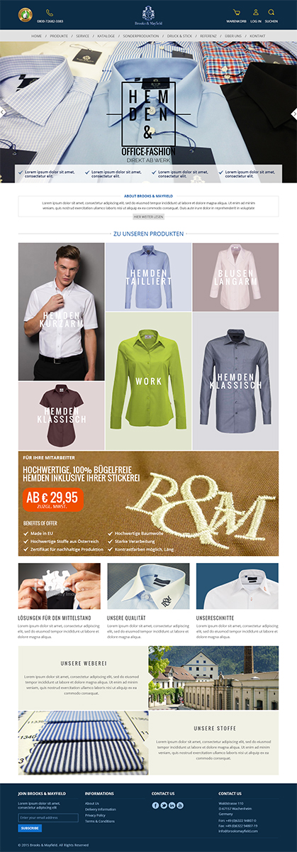 Landing Page Design by RupalTechno for santaFeTex GmbH | Design #6079732