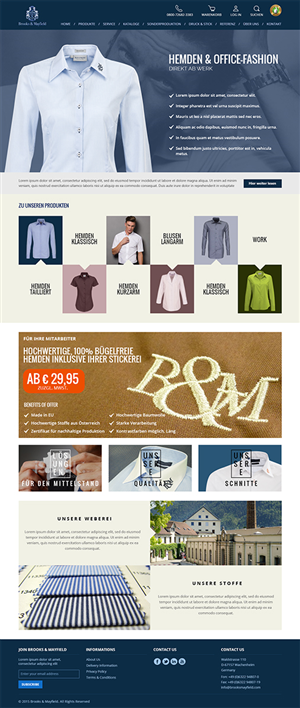 Landing Page-Design von RupalTechno für santaFeTex GmbH | Design: #6079980