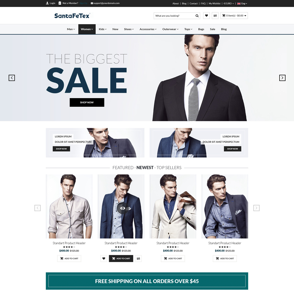 Landing Page Design by Designing Fever for santaFeTex GmbH | Design #6057597