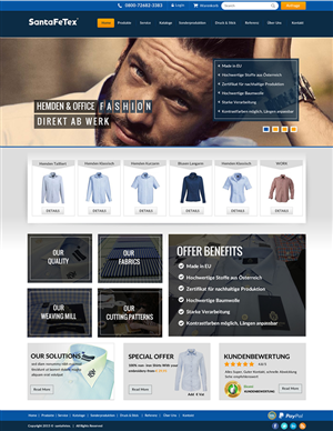 Landing Page Design by newlogic for santaFeTex GmbH | Design: #6059439