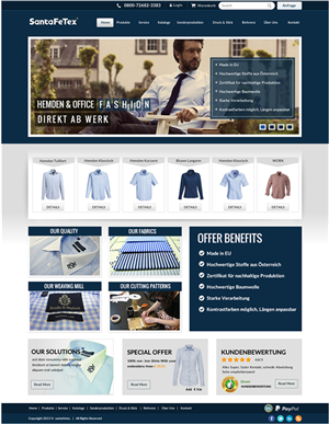Landing Page-Design von newlogic für santaFeTex GmbH | Design: #6065823