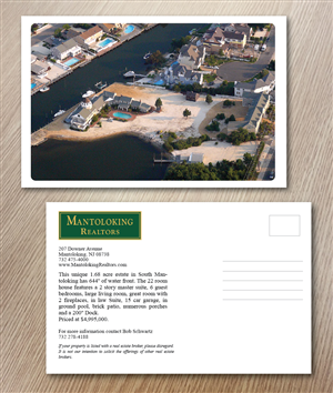 Postkarten-Design von alex989 für Mantoloking Realtors | Design: #6031107