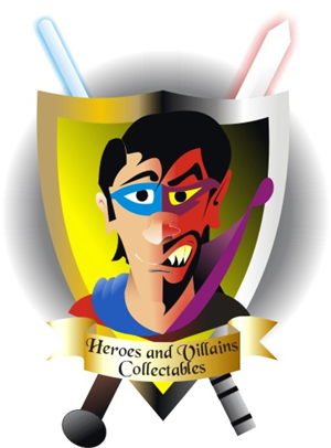 Logo Design by ChrisMoon for Heroes and Villains Collectibles | Design #1617439