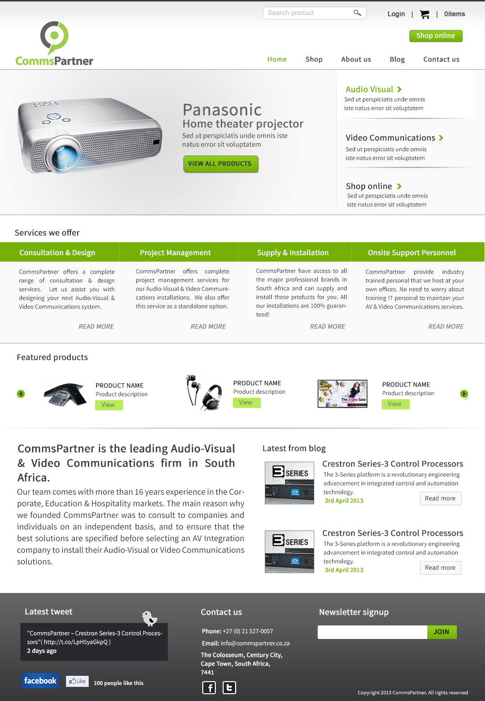 Web Design par Hetal  pour Comms Partner (Pty) Ltd. | Design #1650434
