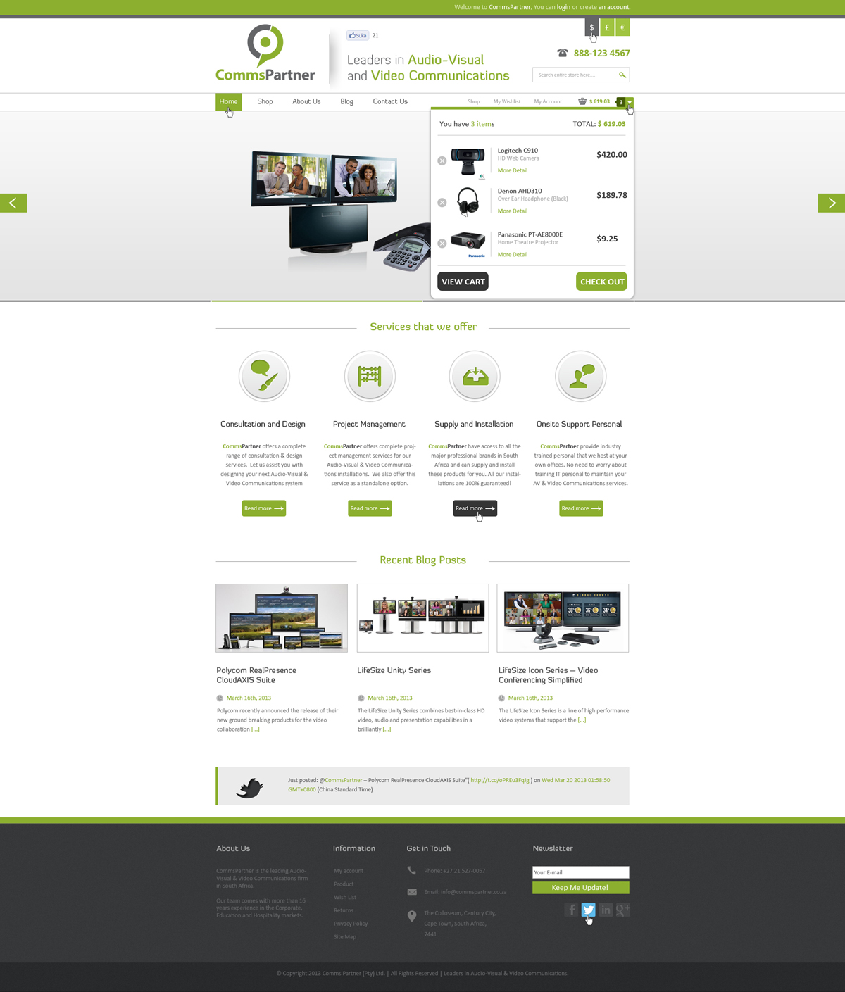 Web-Design von AriefK für Comms Partner (Pty) Ltd. | Design #1632211