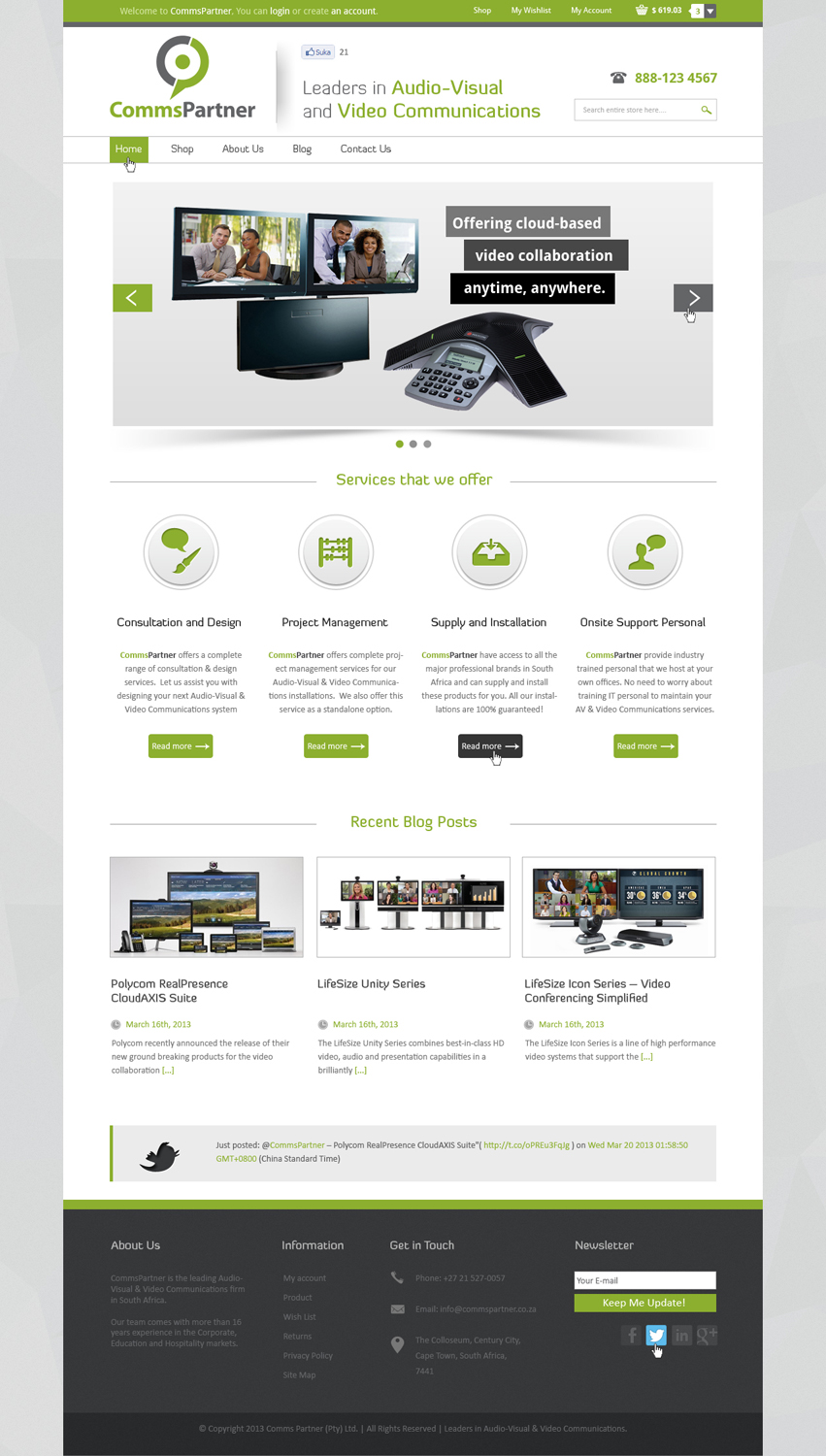 Web-Design von AriefK für Comms Partner (Pty) Ltd. | Design #1632238