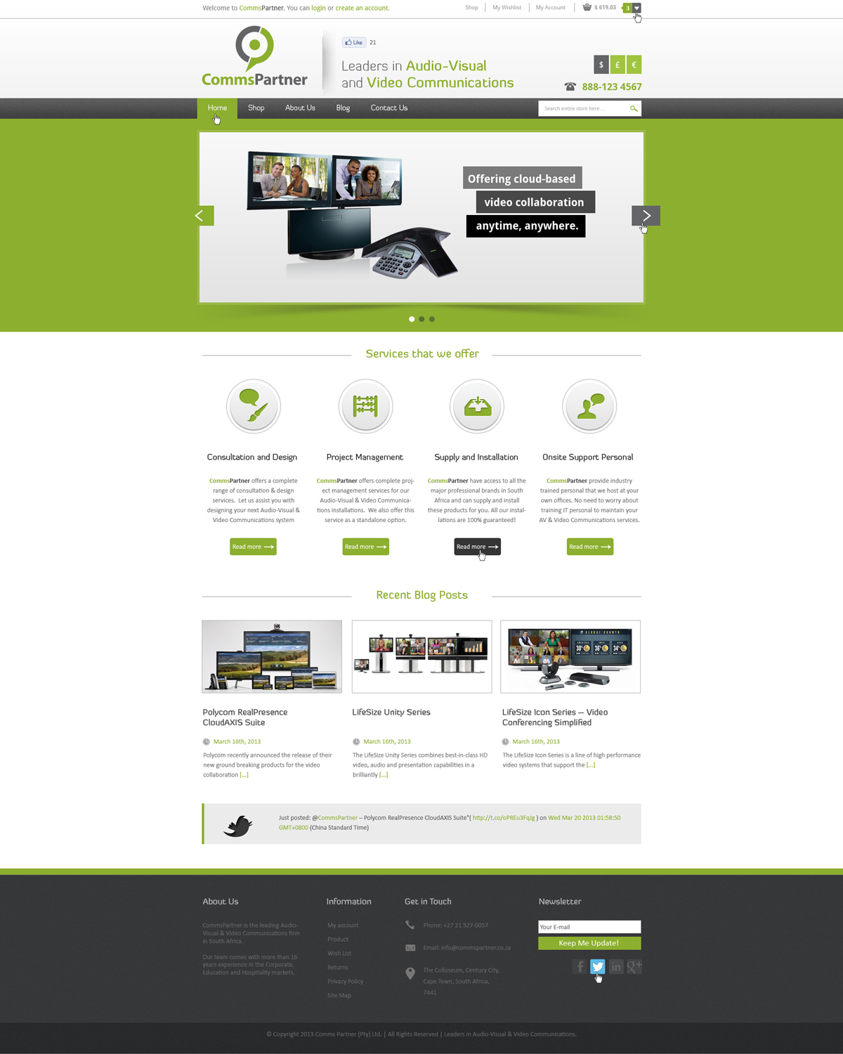 Web-Design von AriefK für Comms Partner (Pty) Ltd. | Design #1638319