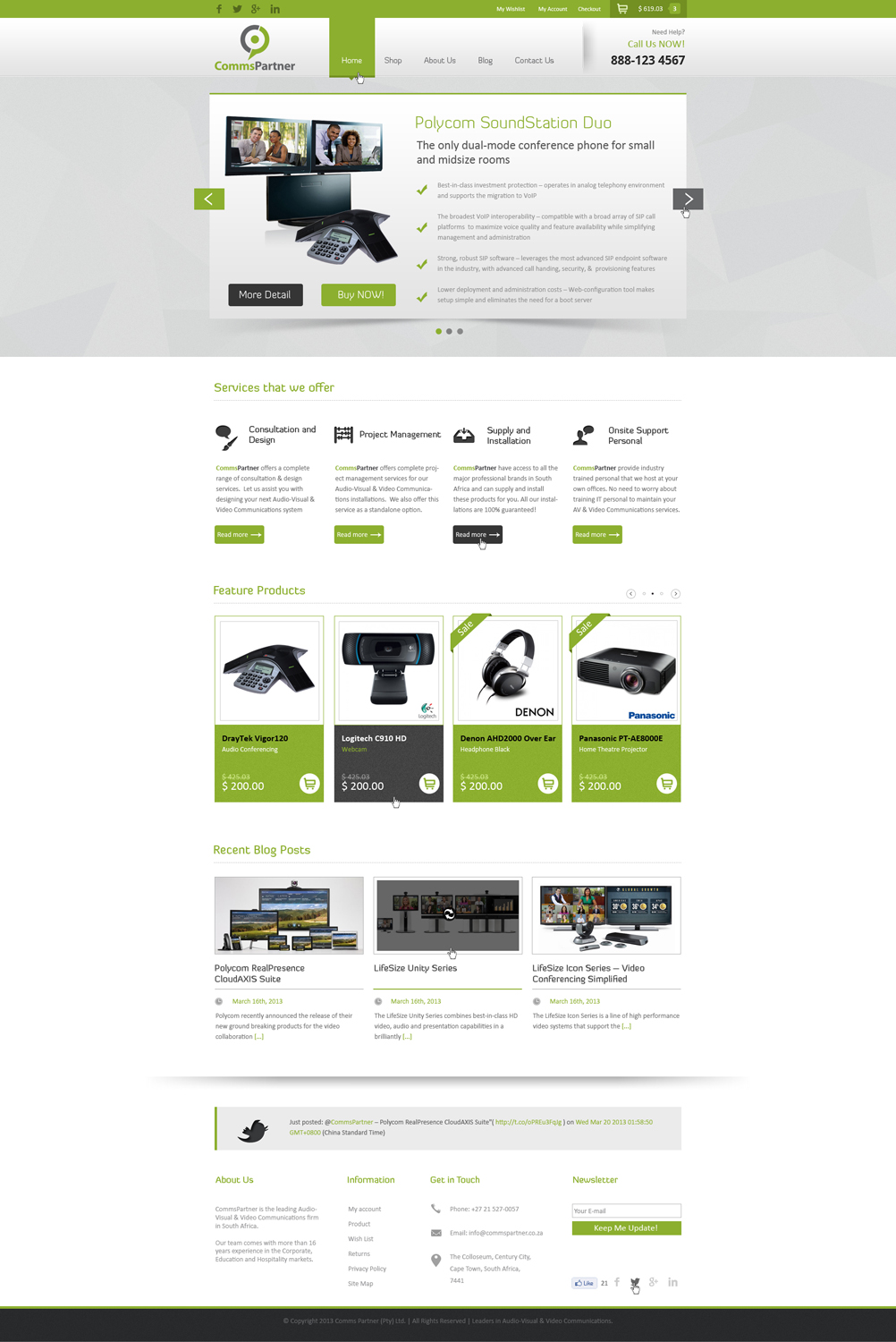 Web Design by AriefK for Comms Partner (Pty) Ltd. | Design #1649692