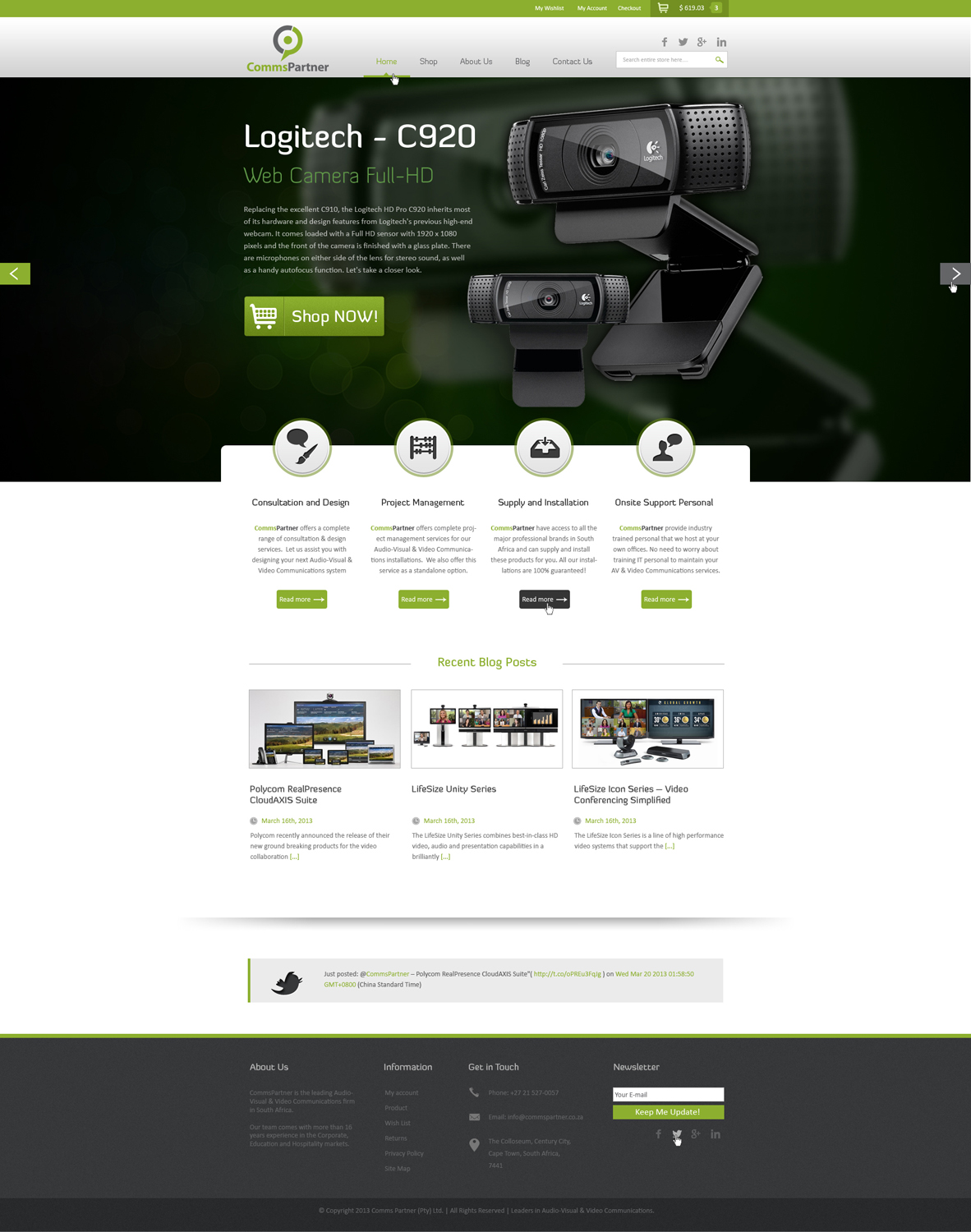 Diseño Web por AriefK para Comms Partner (Pty) Ltd. | Diseño #1653474