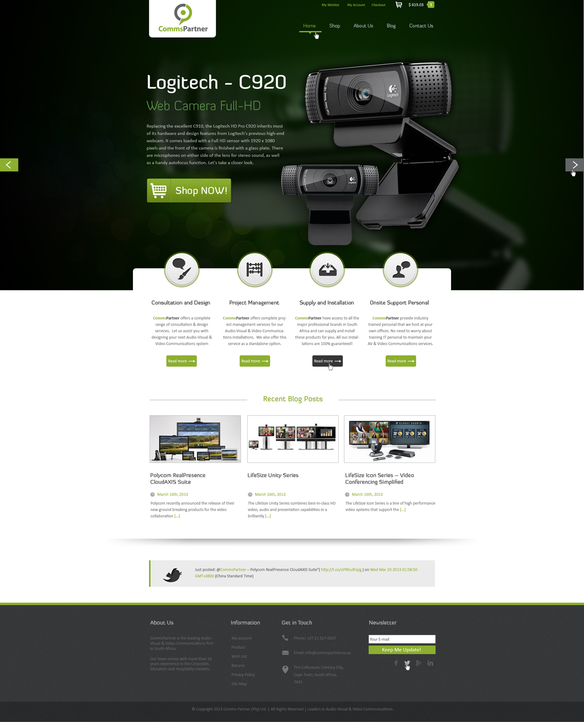 Web Design par AriefK pour Comms Partner (Pty) Ltd. | Design #1653493