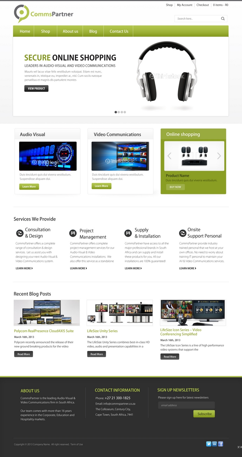 Web Design by pb for Comms Partner (Pty) Ltd. | Design #1623514