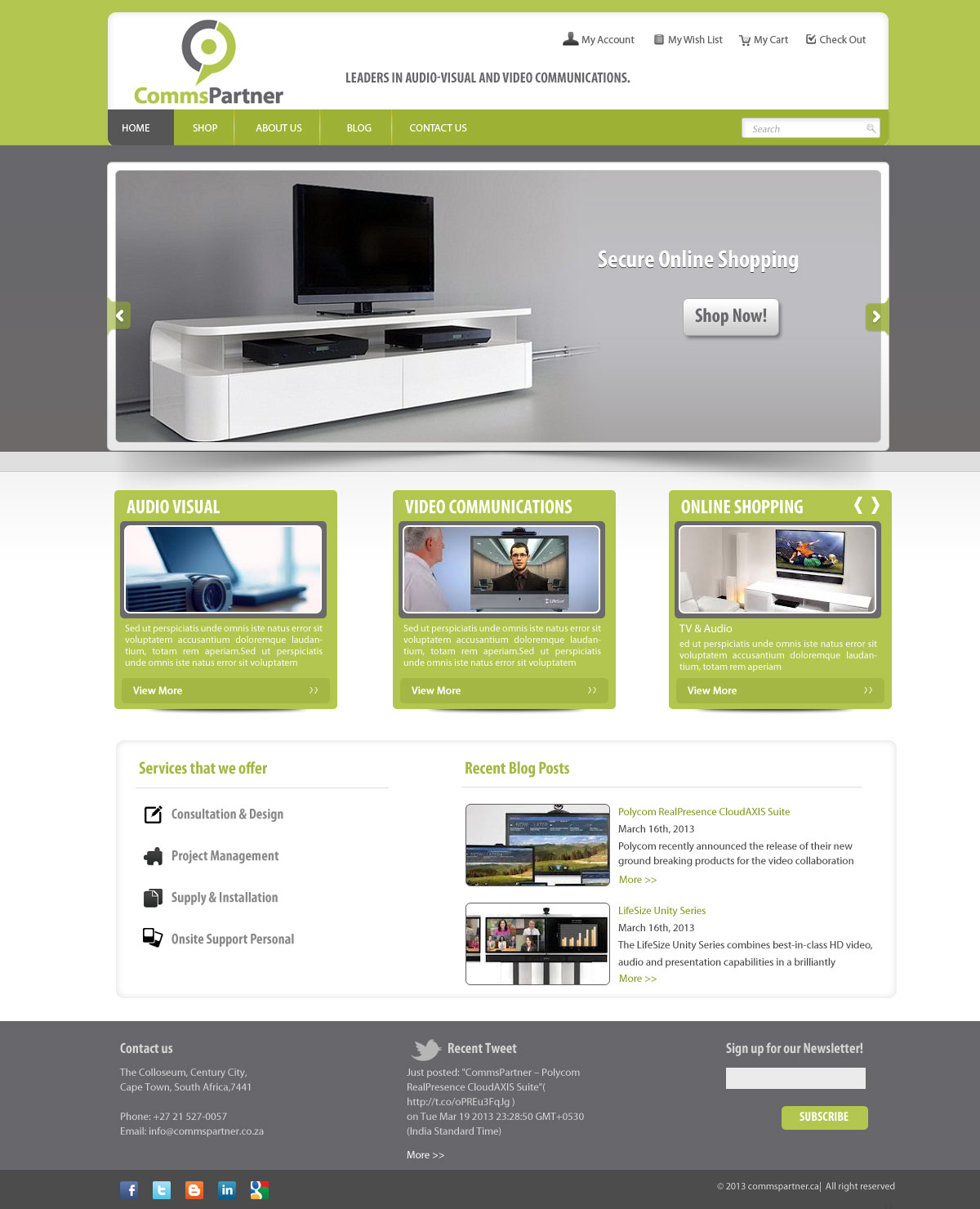 Web Design par pb pour Comms Partner (Pty) Ltd. | Design #1630510