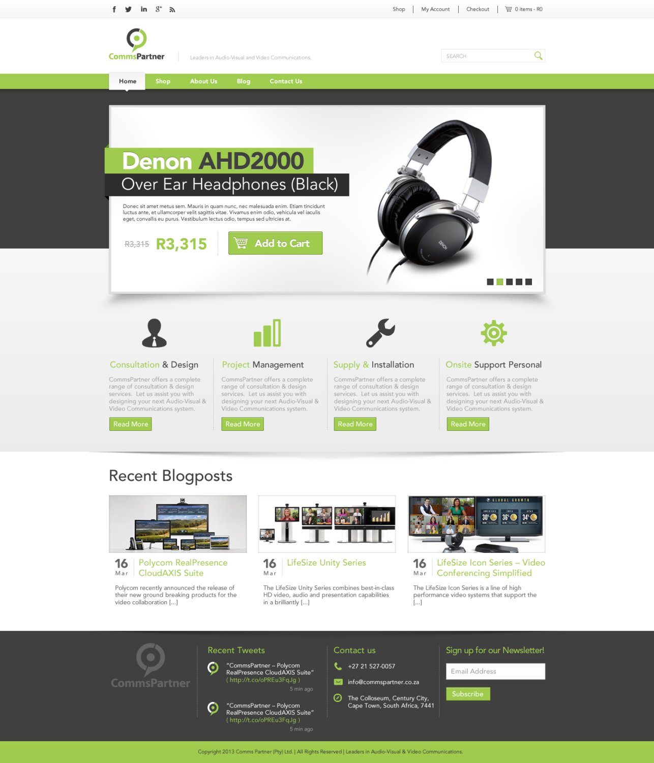 Web Design par TechWise pour Comms Partner (Pty) Ltd. | Design #1640012