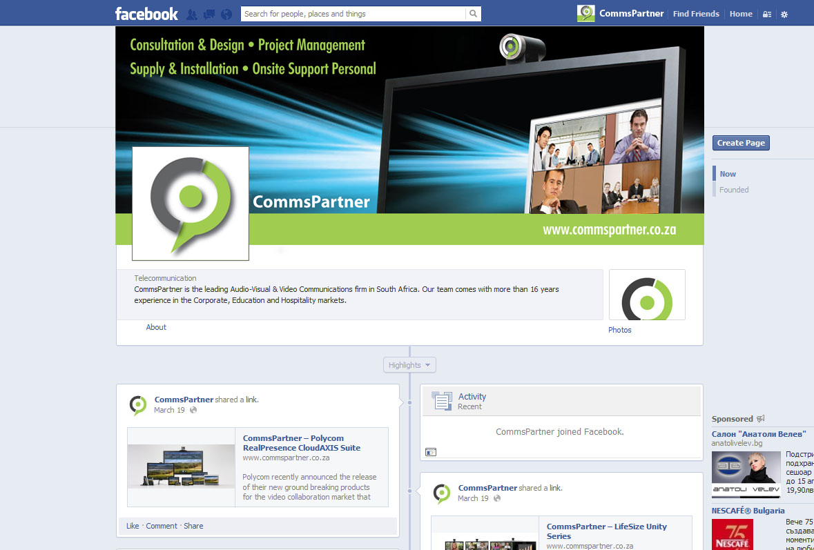 Facebook Design by Milena for Comms Partner (Pty) Ltd. | Design #1620579
