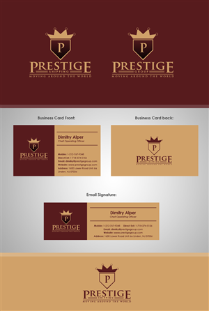 Business Card Design by Moustache-Graphics for Prestige Shipping Inc. | Design: #6050164