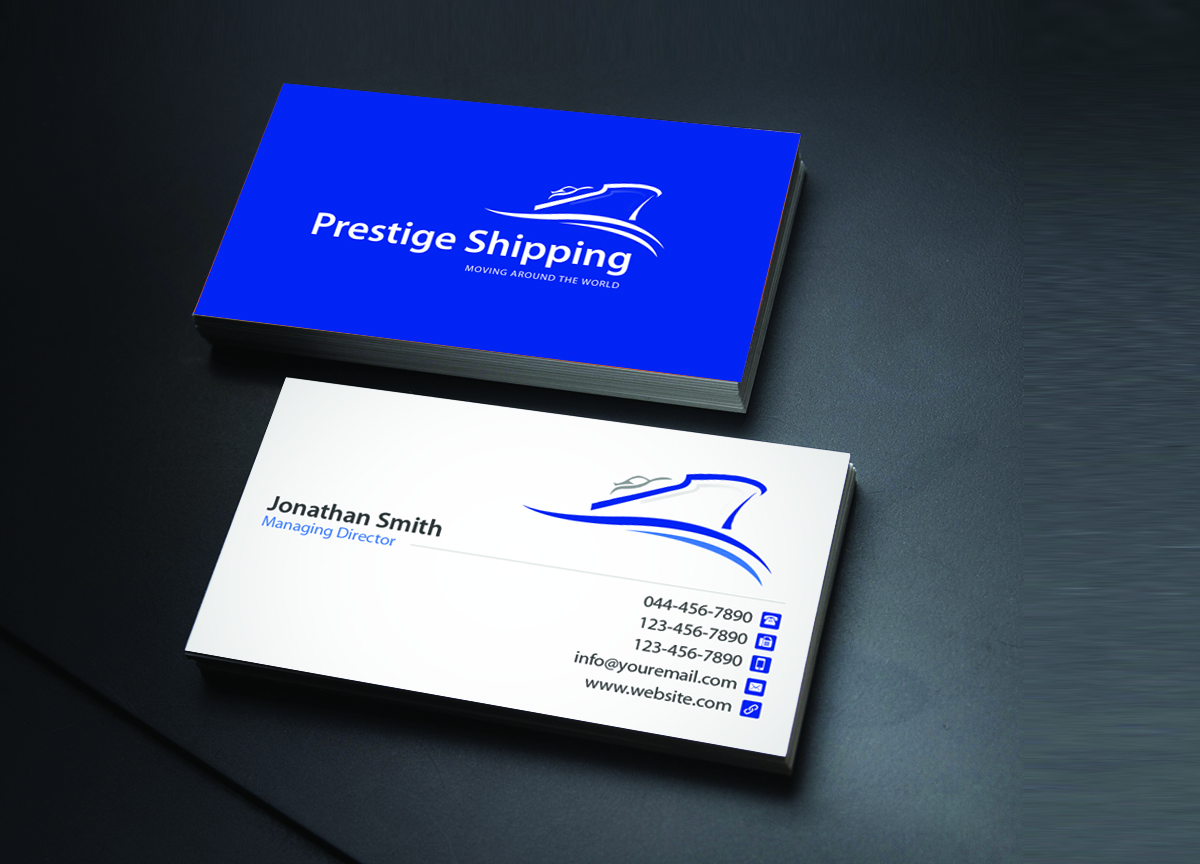 Design de Carte de Visite par Creations Box 2015 pour Prestige Shipping Inc. | Design #6027379