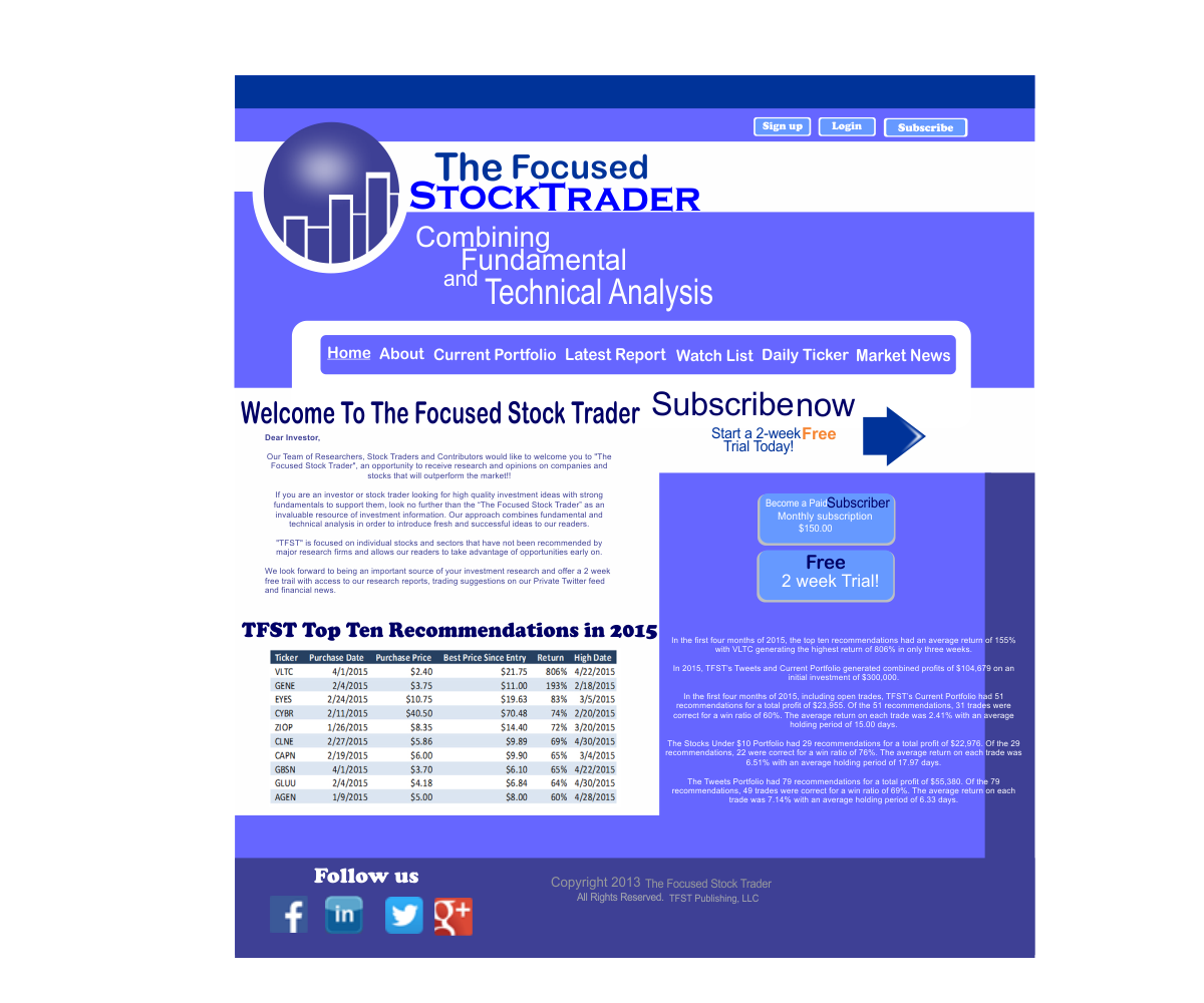 Landing Page Design by Roman Felices for TFST Publishing, LLC | Design #6129051