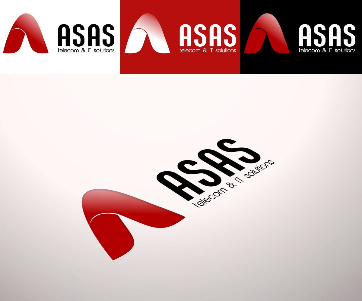 Diseño de Logo por Bielka design para ASAS Telecom & IT Solutions | Diseño #6117223