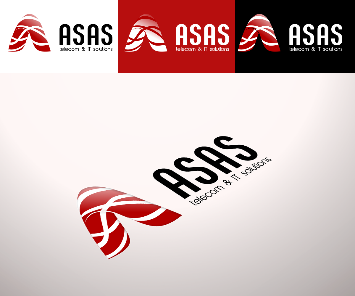 Diseño de Logo por Bielka design para ASAS Telecom & IT Solutions | Diseño #6117694
