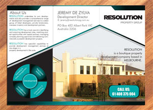 Design de Brochure par Sbss pour Resolution Property Group Pty Ltd  | Design : #1651610