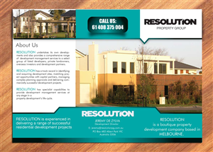Design de Brochure par Sbss pour Resolution Property Group Pty Ltd  | Design : #1651619