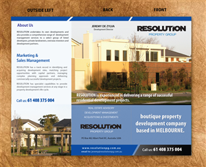 Design de Brochure par Sbss pour Resolution Property Group Pty Ltd  | Design : #1661355