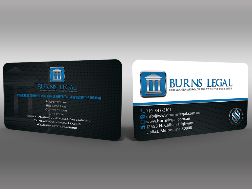 Logo Design by Hardcore Design for Burns Legal Pty Ltd | Design #6025751