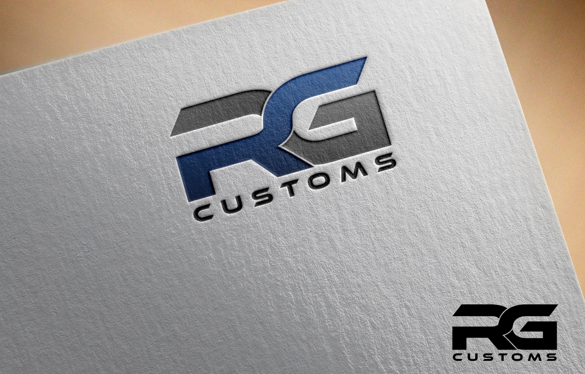 Modern, Bold, Metal Fabrication Logo Design for RG Customs by Jessica