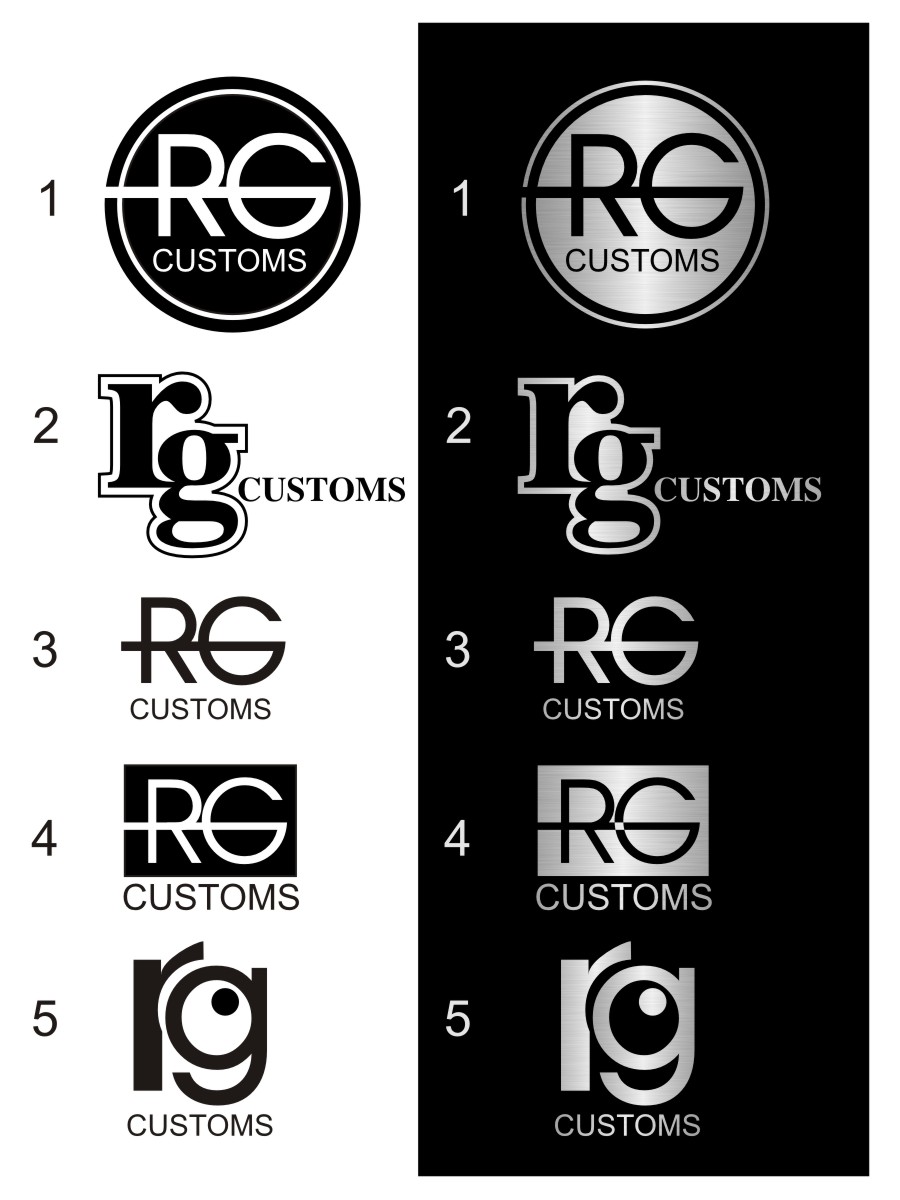 Logo Design by Masha Cimintia for RG Customs | Design #6026144