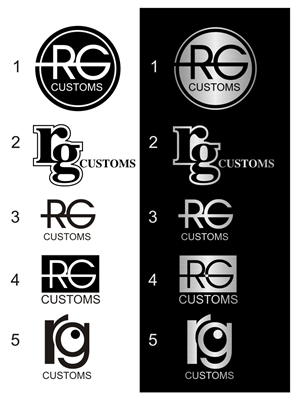 Logo Design by Masha Cimintia for RG Customs | Design: #6026144