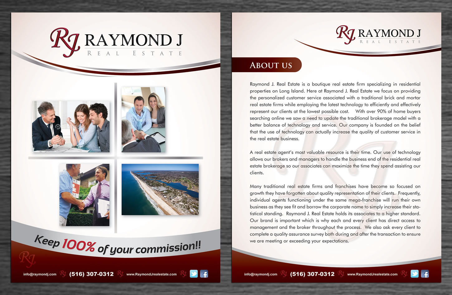 Diseño de Brochure por Sbss para Raymond J. Real Estate, LLC | Diseño #1634537