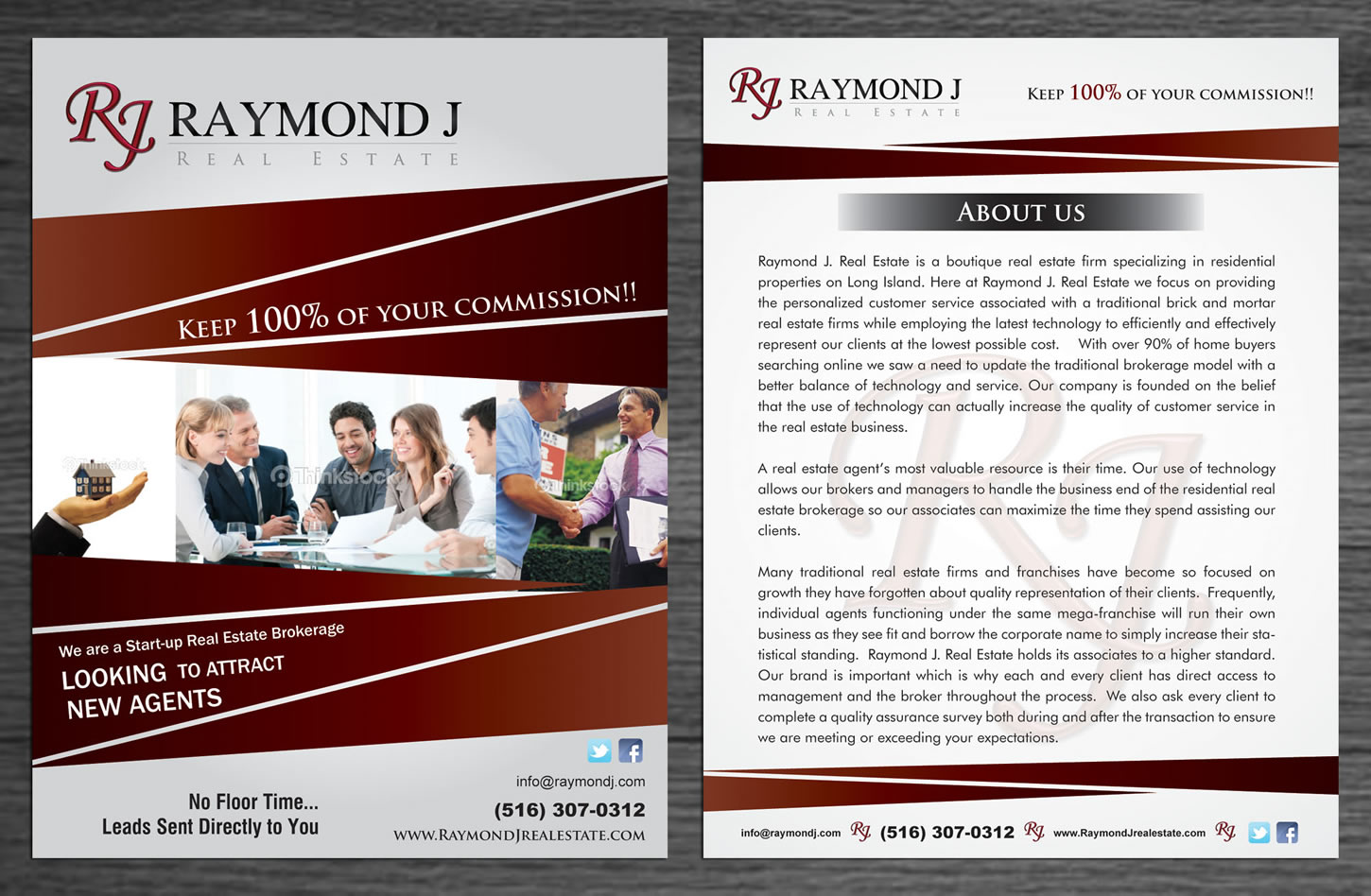 Diseño de Brochure por Sbss para Raymond J. Real Estate, LLC | Diseño #1634546