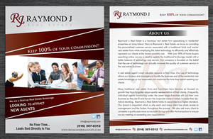 Design de Brochure par Sbss pour Raymond J. Real Estate, LLC | Design : #1634546