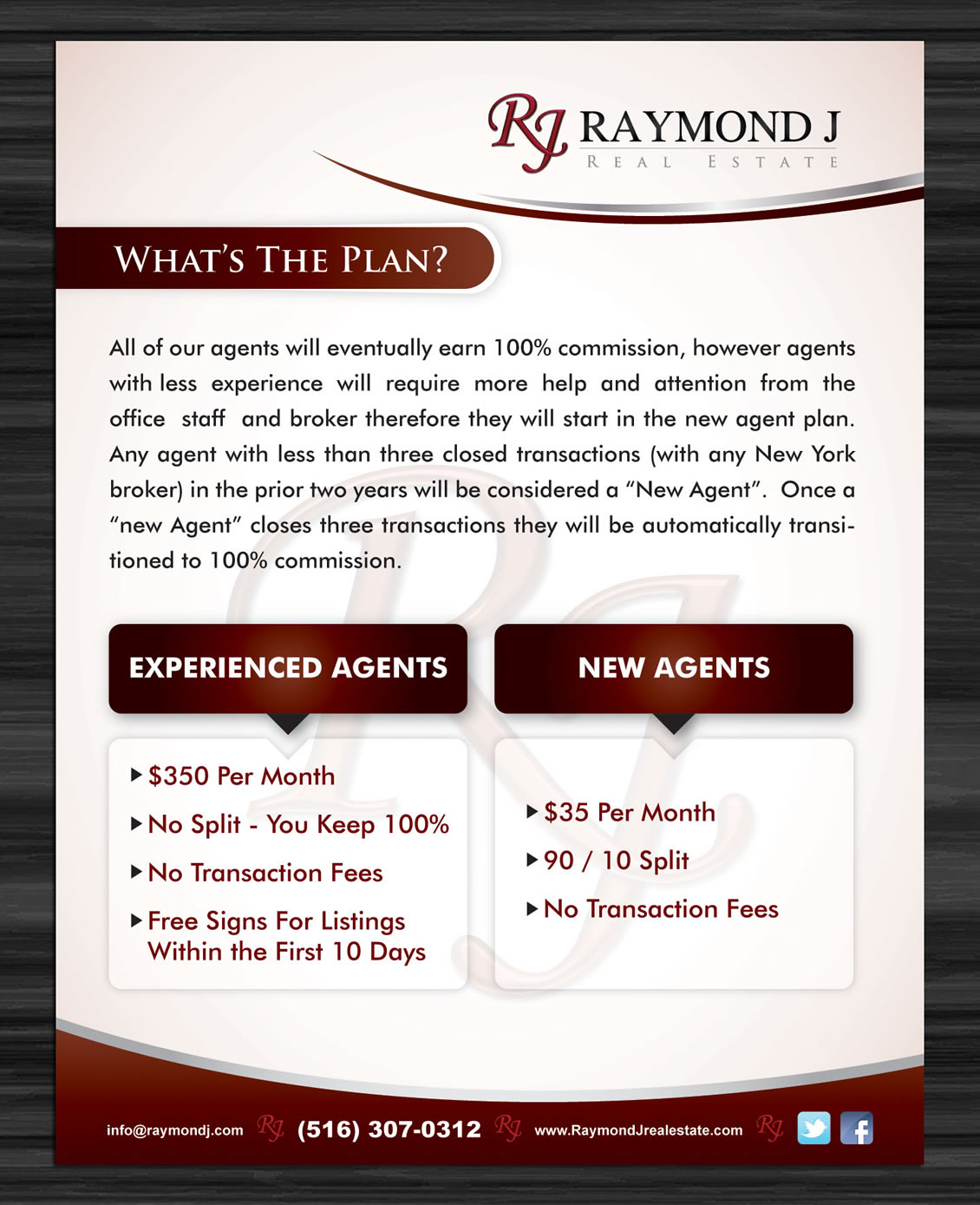 Design de Brochure par Sbss pour Raymond J. Real Estate, LLC | Design #1654253