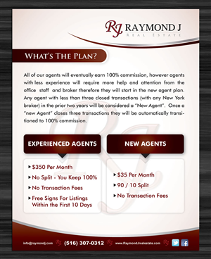 Design de Brochure par Sbss pour Raymond J. Real Estate, LLC | Design : #1654253