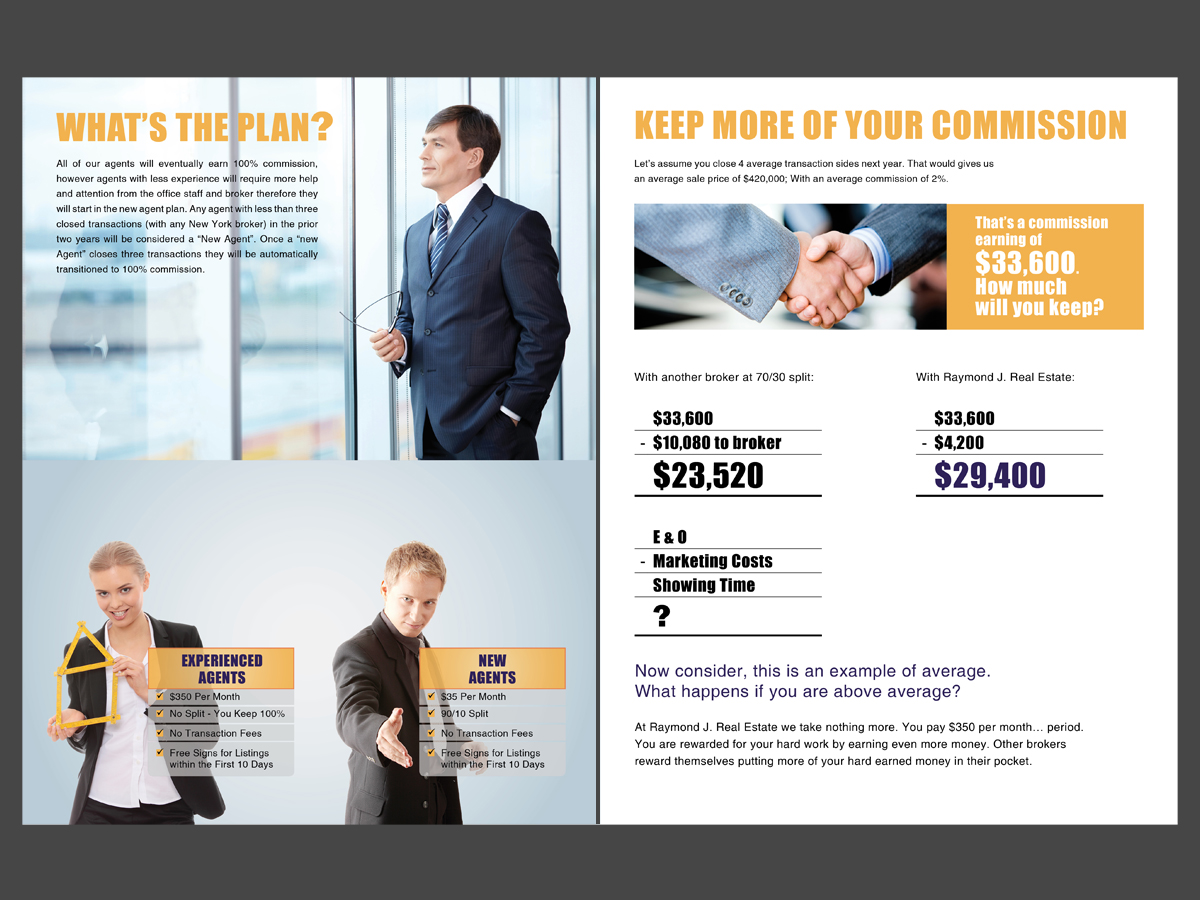 Diseño de Brochure por chawije para Raymond J. Real Estate, LLC | Diseño #1658632