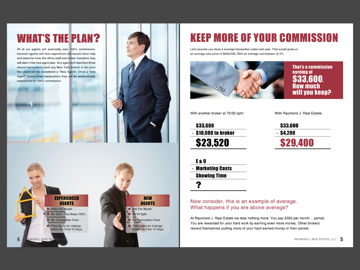 Diseño de Brochure por chawije para Raymond J. Real Estate, LLC | Diseño #1662754