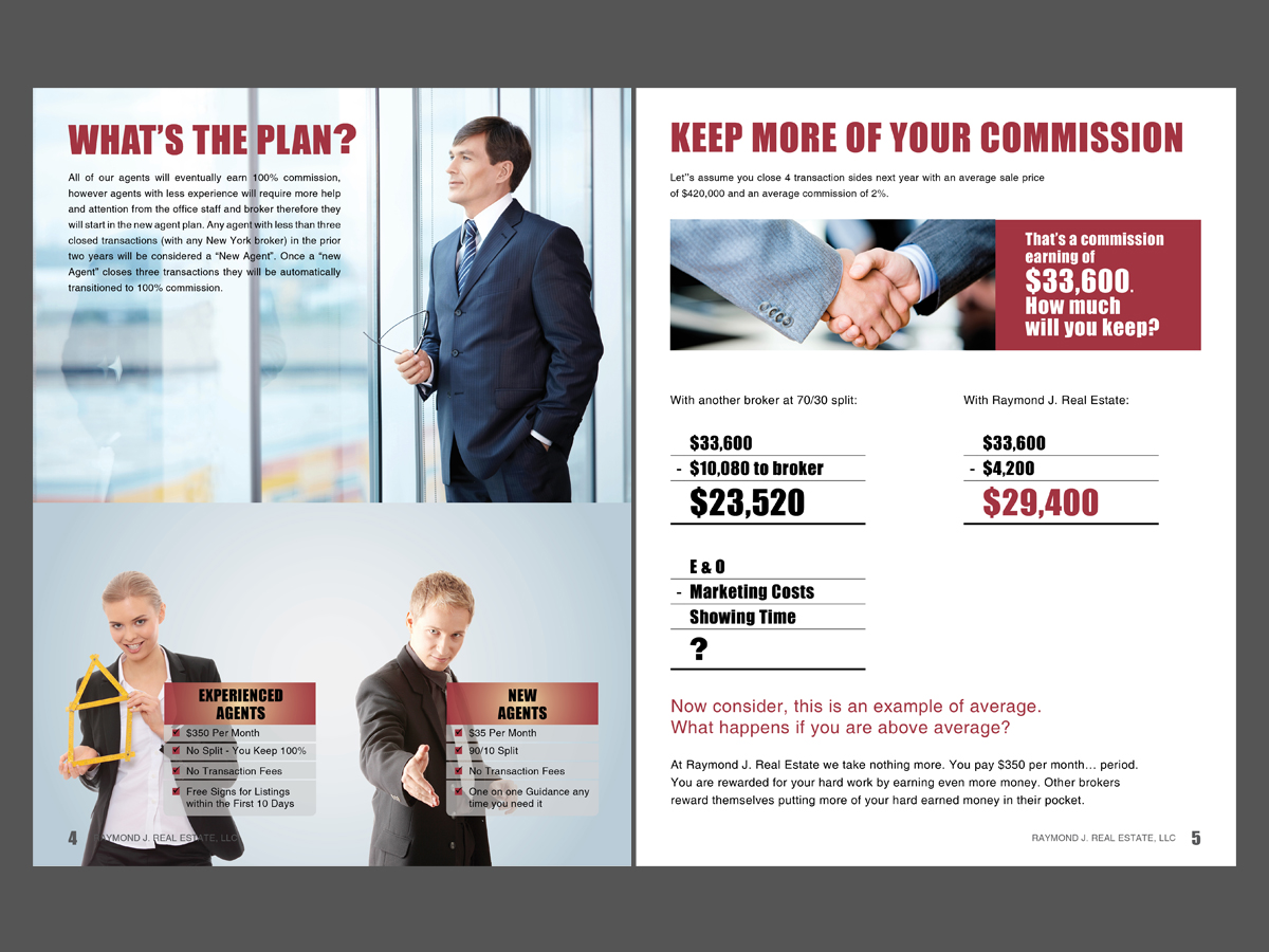 Diseño de Brochure por chawije para Raymond J. Real Estate, LLC | Diseño #1836254