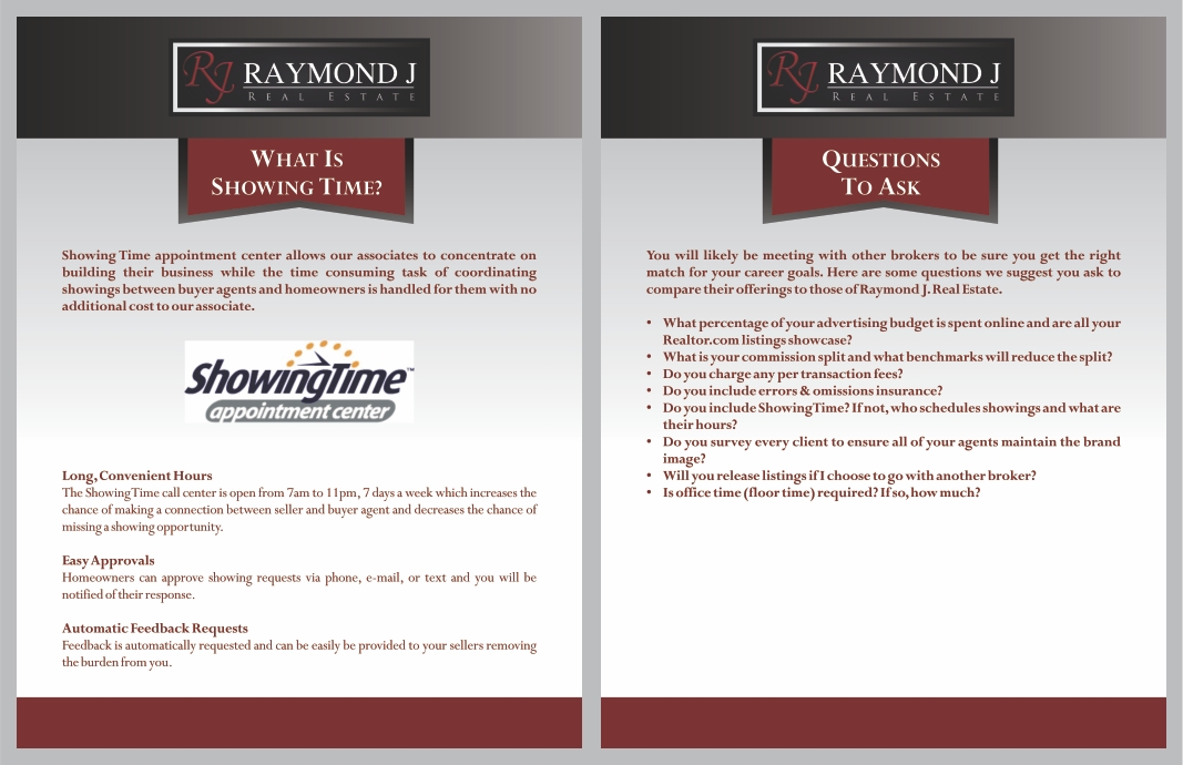 Brochure Design by barinix for Raymond J. Real Estate, LLC | Design #1643737