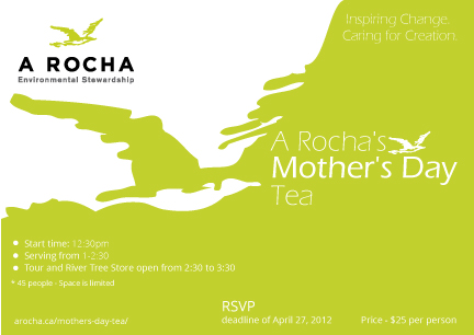 Design Invitation par roopaljain pour A Rocha Canada | Design #1628369