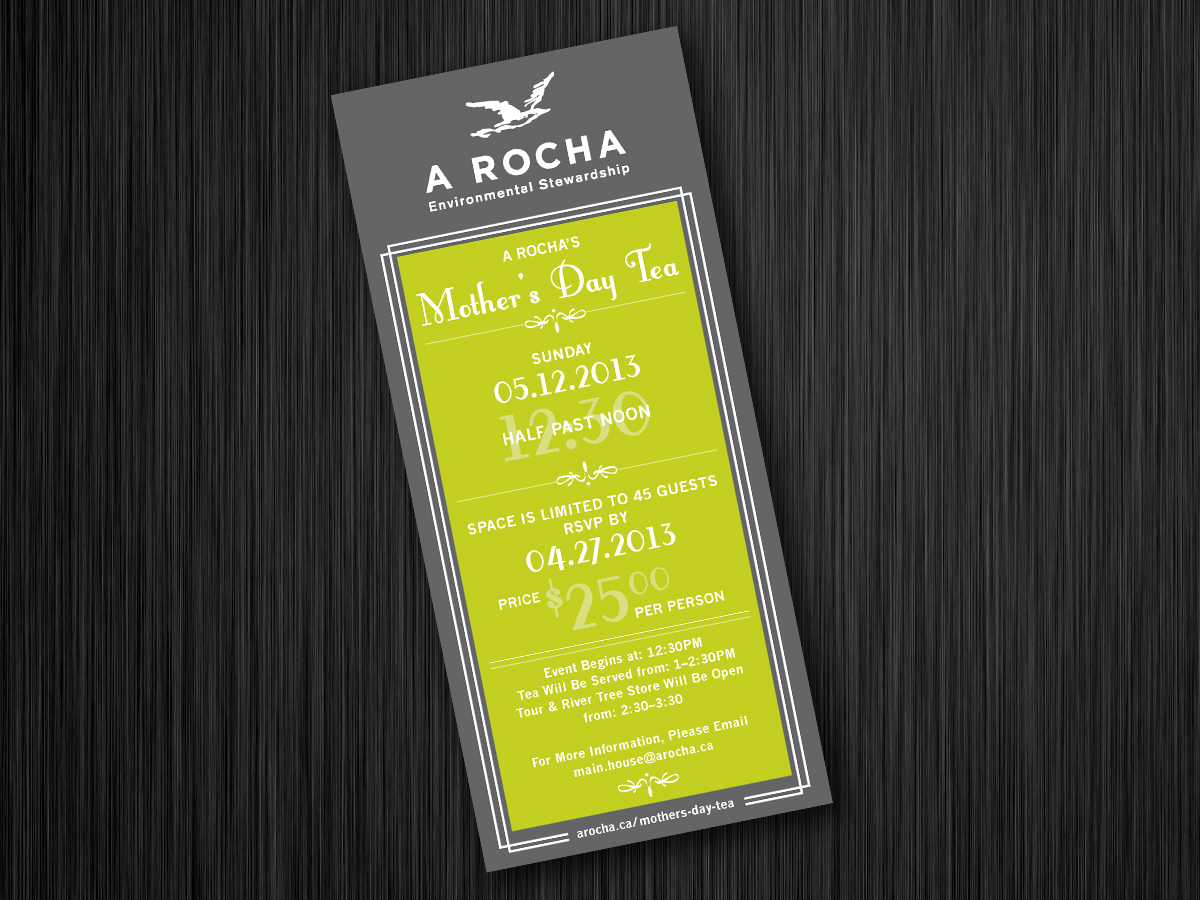 Invitation Design by kacndw for A Rocha Canada | Design #1644215