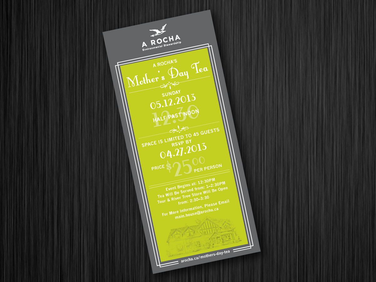 Invitation Design by kacndw for A Rocha Canada | Design #1644233