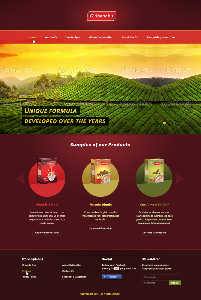 Diseño Web por Veleriq para Giribandhu Tea Estate (Pvt.) Ltd. | Diseño #1625086