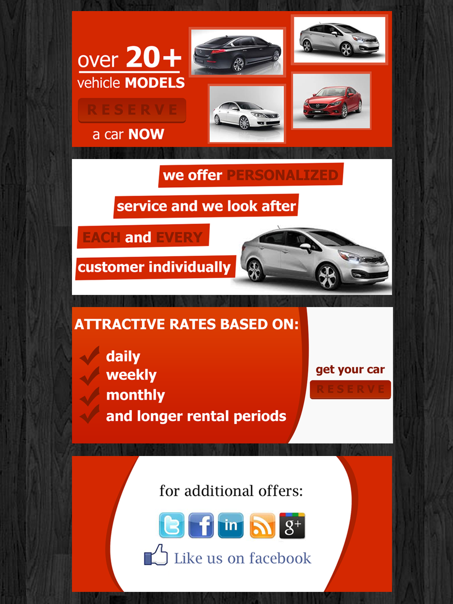 Diseño De Banner Publicitario por Straw Hat para Quality Rent A Car LLC | Diseño #1624218